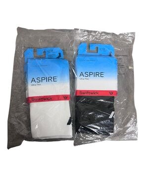 Bundle of 2 Swiftwick Unisex Aspire Ultra Thin Mid Quarter Crew Socks Large